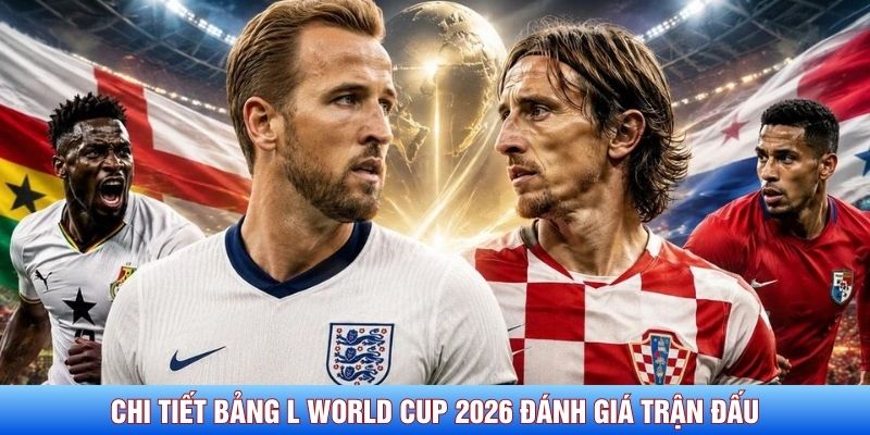 Chi tiết bảng L World Cup 2026 đ&aacute;nh gi&aacute; trận đấu